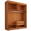 Ver imagem 6 de Guarda-roupa Solteiro La Paz 2 Portas 2 Gavetas com Espelho Naturale Tx/grafite - Panorama Móveis