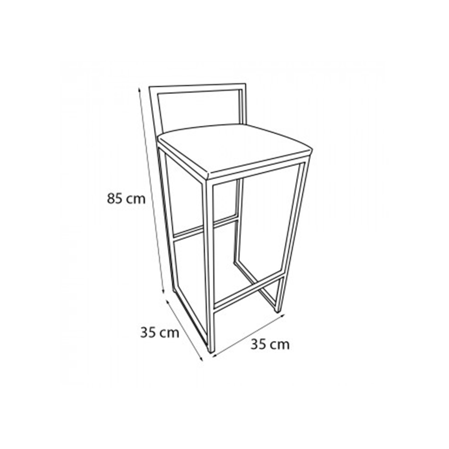 Banqueta Industrial Cozinha Bistrô Bar Gourmet Kit 6 Preta - 6