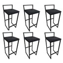 Ver imagem 2 de Banqueta Industrial Cozinha Bistrô Bar Gourmet Kit 6 Preta