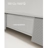 Saia para Cama Box Matelada com Elástico Queen Cinza - 5