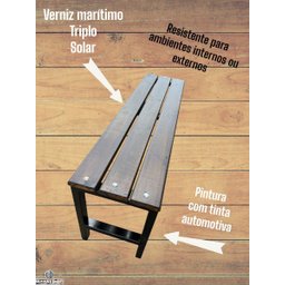 Banco para Vestiário 120 Cm X 30 Cm X 45 Cm Banco Industrial - 3
