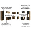Ver imagem 5 de Armário de Cozinha Completa de Canto 526cm Rustic/Preto Lux Madesa 01