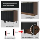 Ver imagem 7 de Armário de Cozinha Completa de Canto 526cm Rustic/Preto Lux Madesa 01