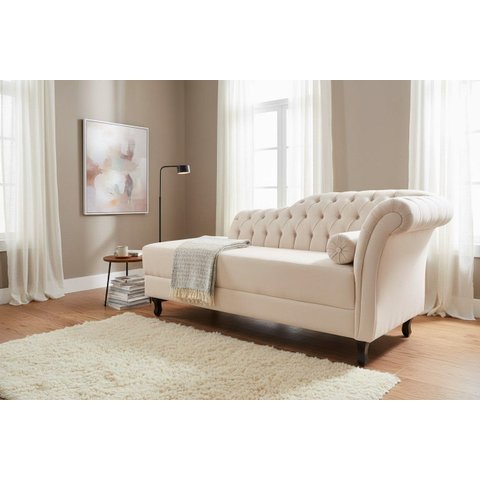 Recamier Decorativo Divã Styllus Lado Esquerdo Bouclé Bege