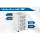 Ver imagem 2 de Gaveteiro p/ Escritório PE2009 c/ 4 Gavetas e Rodízios Branco - Tecno Mobili