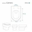 Ver imagem 2 de Assento Sanitário Poliester Carrara Marrom Fosco Ferragem Marrom para Vaso Deca