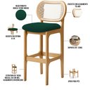 Ver imagem 4 de Kit 04 Banquetas Altas Para Cozinha Bancada Sala Tela Betta Fixa L02 Bouclê Verde - Lyam Lyam Decor