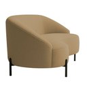 Ver imagem 4 de Sofá Curvo Porto 03 Lugares 180cm Pés Preto Bouclé Camel - Nexta Casa