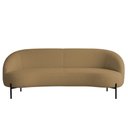 Ver imagem 3 de Sofá Curvo Porto 03 Lugares 180cm Pés Preto Bouclé Camel - Nexta Casa
