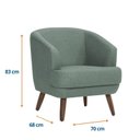 Ver imagem 3 de Poltrona para Sala de Estar Pés em Madeira Tamara