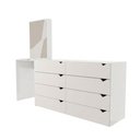 Ver imagem 3 de Cômoda Veneza 8 Gavetas com Espelho Creme/Branco - Panorama Móveis
