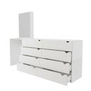 Ver imagem 5 de Cômoda Veneza 8 Gavetas com Espelho Creme/Branco - Panorama Móveis