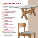 Ver imagem 6 de Conjunto Sala de Jantar Star 4 Lugares Tampo MDF Laqueado com Vidro Quartzo Laq Off Cinam Imbuia