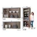 Ver imagem 3 de Kit de Cozinha 3 Peças Connect (2 Armários+1paneleiro) Cpt14 Duna/cristal - Henn