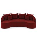 Ver imagem 5 de Sofá 4 Lugares Orgânico Living 250cm Mersa Veludo K01 - D’Rossi