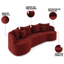 Ver imagem 3 de Sofá 4 Lugares Orgânico Living 250cm Mersa Veludo K01 - D’Rossi
