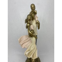 Escultura Decorativa em Resina Pai e Mãe com Filhas 28cm|luart´s Decor Espressione - 5