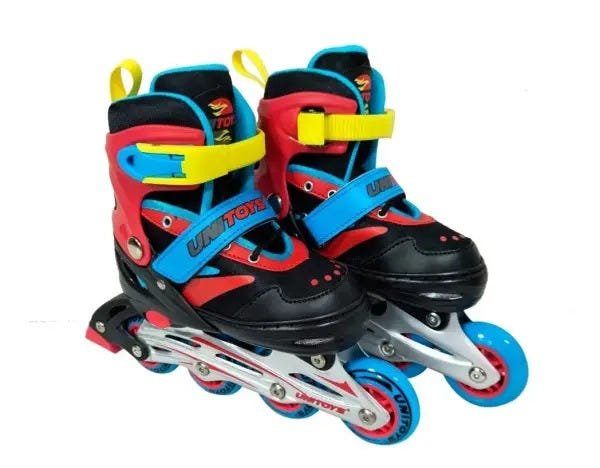 Patins Inline Turma Da Aventura 33 ao 37 Preto - Unitoys