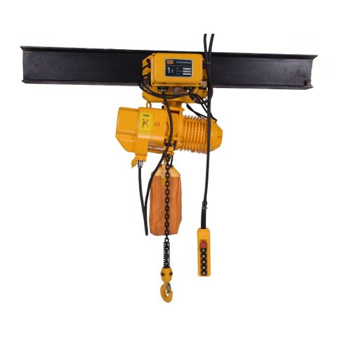 Talha Elétrica 1 Tonelada com Troller, Cabo de Corrente 6 Metros, 220/380v - Mtm