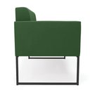 Ver imagem 7 de Sofá Namoradeira Elisa Suede Base Metálica Industrial Preto - D'Rossi Cor Verde