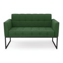 Ver imagem 4 de Sofá Namoradeira Elisa Suede Base Metálica Industrial Preto - D'Rossi Cor Verde