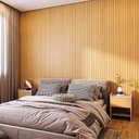 Ver imagem 1 de Painel Ripado Compacto 274x25cm Larg. 4 Unid. - Mdf - Peroba - Talatto