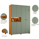 Ver imagem 4 de Armário de Quarto 6 Portas Multiuso com Prateleira