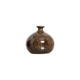 Vaso de Cerâmica Decorativo Pequeno Maia Marrom Petra 14x15 cm - 3