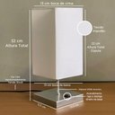 Ver imagem 3 de Kit 2 Abajur Luminaria de Mesa Quadrado com Interruptor Ref 49 Decoração Casa Sala Quarto Escritório