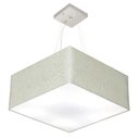 Ver imagem 1 de Lustre Pendente Quadrado Md-4071 Cúpula em Tecido 30/70x70cm Rustico Cinza - Bivolt