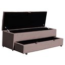 Ver imagem 3 de Calçadeira Recamier Baú Casal Queen 160cm Capitonê Luna Veludo Rose - Loja Sheep