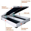 Ver imagem 4 de Cama Box Baú Queen Bipartido Sintético Branco 158x198