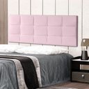 Ver imagem 2 de Cabeceira Painel Queen 1,60m Roma Suede Rosa Bebê