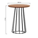 Ver imagem 2 de Mesa Lateral Raiada Ø45x56cm Preto/Amêndoa