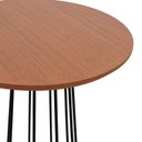Ver imagem 3 de Mesa Lateral Raiada Ø45x56cm Preto/Amêndoa