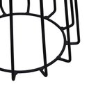 Ver imagem 5 de Mesa Lateral Raiada Ø45x56cm Preto/Amêndoa