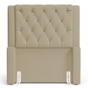 Ver imagem 3 de Cabeceira Atena para Cama Box Solteiro 90cm Capitonê com Frame Suede Bege - Desk Design