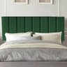 Cabeceira Estofada Cama Casal 140 Cm Luna Suede e Frame Verde - 1