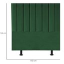Ver imagem 3 de Cabeceira Estofada Cama Casal 140 Cm Luna Suede e Frame Verde