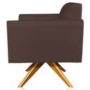 Ver imagem 7 de Poltrona Decorativa Isabella Base Giratória Madeira Suede Marrom - Gran Belo
