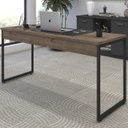 Ver imagem 2 de Mesa Para Escritorio Estilo Industrial 150x75 cm 133160 Castanho Mobel