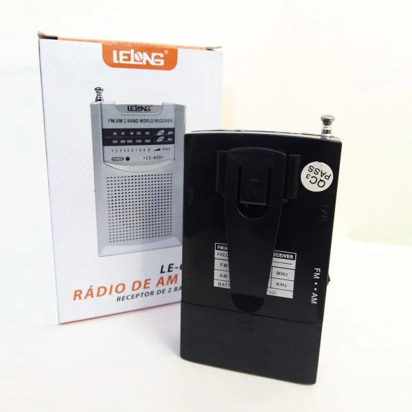 Mini Rádio de Bolso Am/Fm Le-650- Lelong + 2 Pilhas - 4