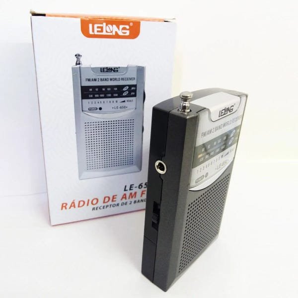 Mini Rádio de Bolso Am/Fm Le-650- Lelong + 2 Pilhas - 2