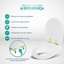 Ver imagem 4 de Tampa de Vaso Poliéster Smart Pergamon para Bacia Celite com Ferragem Dourada