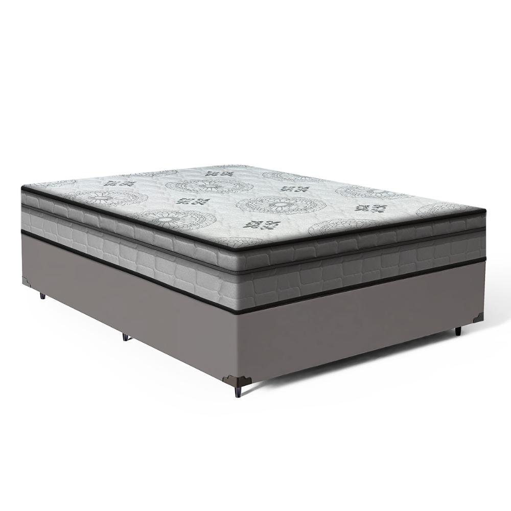 Cama Box com Colchão Espuma D33 Pillow In Anjos Ortosleep Viúva 128x188xx43cm Preto