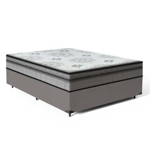 Cama Box com Colchão Espuma D33 Pillow In Anjos Ortosleep Viúva 128cm
