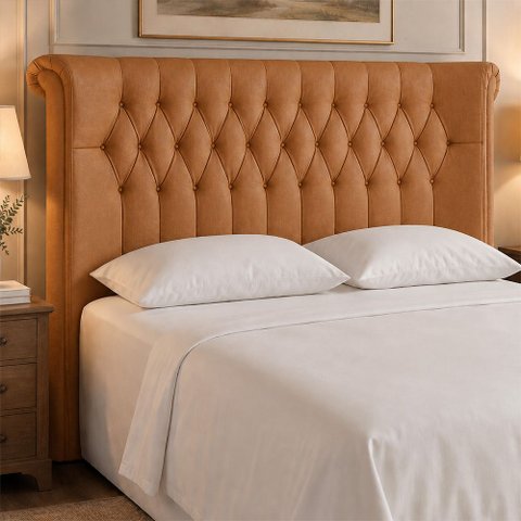 Cabeceira para Cama Box Queen 202cm Sophy Courino Caramelo - Sallar Home