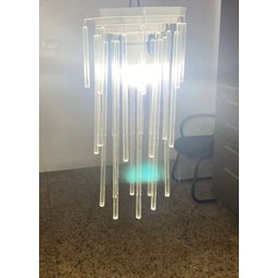 Lustre de Vidro com Base Modelo Tubos Crescente - 1
