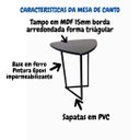 Ver imagem 5 de Mesa Lateral Sofa Moderna Jade New Kit com 2 Industrial Luxo