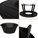 Ver imagem 3 de Mesa de Centro Champanheira Zaffi Tampo Alumínio Redondo Ripado Preto com Balde 9 Litros - Arkell